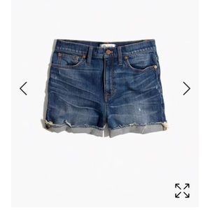Madewell high rise denim shorts